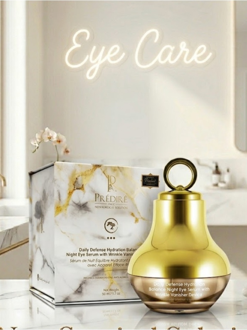 $2,400 Daily Defense Hydration Balance Night Eye Serum - Gold